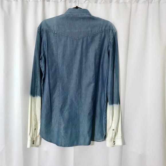 Neil Barrett Denim Look Cotton Rayon Blend Shirt - Picture 3 of 6